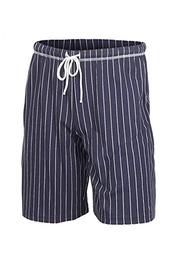 e.VIP® Herren Schlafanzughose Kurz Jim S 716 Pyjama Hose Shorts Nachtwäsche aus Reiner Weicher Baumwolle, in Farbe Marine, in Größe XXL von e.VIP