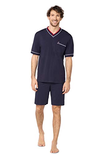 e.VIP ® Herren Schlafanzug Ralph 689 aus Baumwolle und Modal in Farbe Marine, Gr. XXL von e.VIP