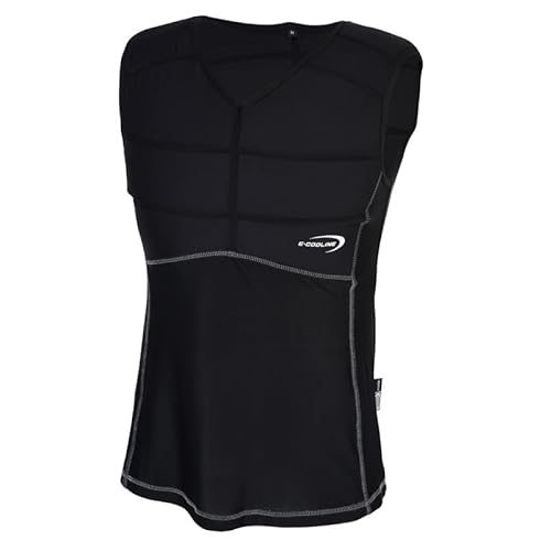 e.cooline Powercool SX3 Kühlshirt ärmellos | kühlendes Shirt für Erwachsene | Klimaanlage zum Anziehen - mit Nierenschutz | waschbar (schwarz, XL) von e.cooline