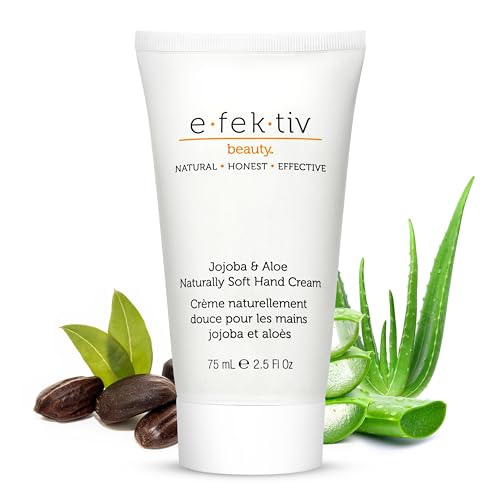 e.fek.tiv beauty Jojoba und Aloe Naturally Soft Handcreme – Tiefe feuchtigkeitsspendende Formel – feuchtigkeitsspendende Hyaluronsäure – angereichert mit Antioxidantien – sulfatfrei – Uni – 75 ml e.fek.tiv beauty Jojoba und Aloe Naturally Soft Handcreme – Tiefe feuchtigkeitsspendende Formel – feuchtigkeitsspendende Hyaluronsäure – angereichert mit Antioxidantien – sulfatfrei – Uni – 75 ml von e.fek.tiv beauty