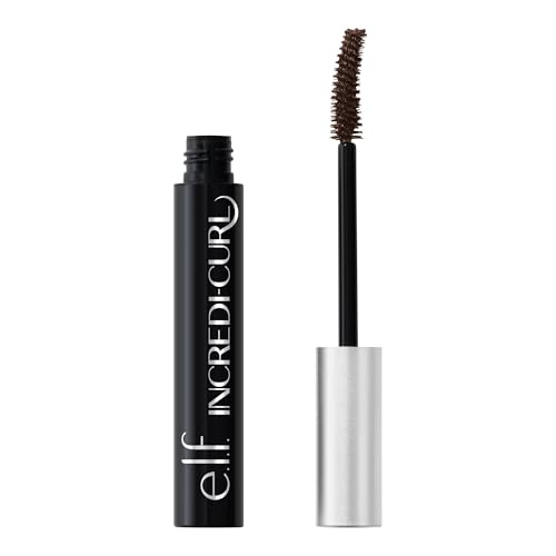 e.l.f. Incredi-Curl Mascara, Mascara für langanhaltenden Schwung und Mega-Volumen, verwischt nicht, vegan und tierversuchsfrei, Dark Brown von e.l.f.