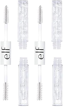 e.l.f. Clear Brow & Lash Mascara, Doppelseitiges Clear Brow Gel & Mascara, Lang anhaltende Pflegeformel, Vegan & Tierversuchsfrei, 2,50 ml (Packung mit 2) von e.l.f.
