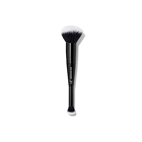 e.l.f. Cosmetics Teint Duo Pinsel, 2-in-1 veganes Make-up-Tool, Flawlessly Applies Concealer & Foundation von e.l.f.