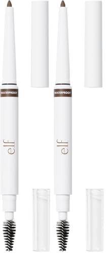e.l.f. Instant Lift Waterproof Brow Pencil, Langanhaltender Augenbrauenstift Zur Pflege & Formung Der Augenbrauen, Vegan & Tierversuchsfrei, Neutral Brown (Packung mit 2) von e.l.f.