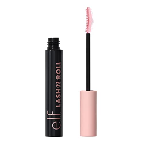 e.l.f. Lash 'N Roll Mascara, Curling Mascara Für Sichtbar Geliftete Wimpern, Hebt Und Trennt Die Wimpern. Langanhaltende Formel, Vegan & Tierversuchsfrei, Black, 9,2 g von e.l.f.