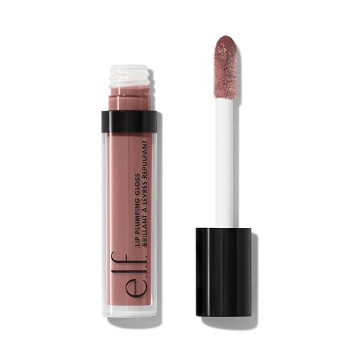 e.l.f. Lip Plumping Gloss, Hochglänzende Flüssige Lippenfarbe, Sorgt Für Vollere Lippen Und Einen Volleren Schmollmund, Feuchtigkeitsspendende Formel, Vegan & Tierversuchsfrei, Praline, 2,7 ml von e.l.f.
