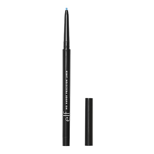 e.l.f. No Budge Precision Eyeliner, Langanhaltender, Cremiger Eyeliner Mit Ultrafeiner Spitze Für Präzises Auftragen, Vegan & Tierversuchsfrei, Cerulean, 0,05 g von e.l.f.