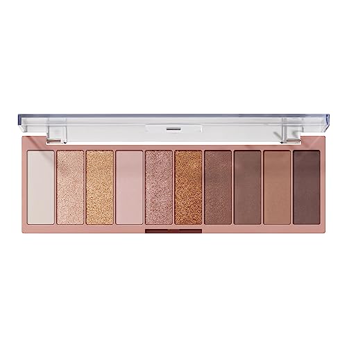 e.l.f. Perfect 10 Lidschatten-Palette, zehn ultrapigmentierte neutrale Farbtöne, mischbare Formel, vegan und tierversuchsfrei, Need It Nude (Verpackung kann variieren) von e.l.f.