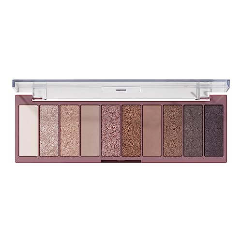 e.l.f. Rose Gold Lidschatten-Palette, Shimmery, Smooth, Highlights, Shades, Defines, Nude Rose Gold, 10 Farbtöne, 14 g von e.l.f.