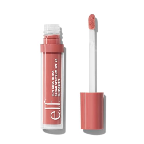 e.l.f. Sun Boss Gloss SPF 25, Pigmentiertes Lipgloss für ein Hochglänzendes Finish, Feuchtigkeitsspendende & Nährende Formel, Vegan & Tierversuchsfrei, Pink-Me Girl von e.l.f.