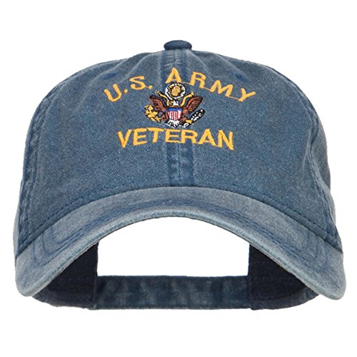 e4Hats.com US Army Veteran Military Gestickte Kappe - Blau - Einheitsgröße von e4Hats.com