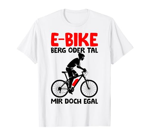 E-Bike Fahrrad E-MTB EBike Herren T-Shirt von eBike Designs für Pedelec eMTB Radfahrer Geschenk