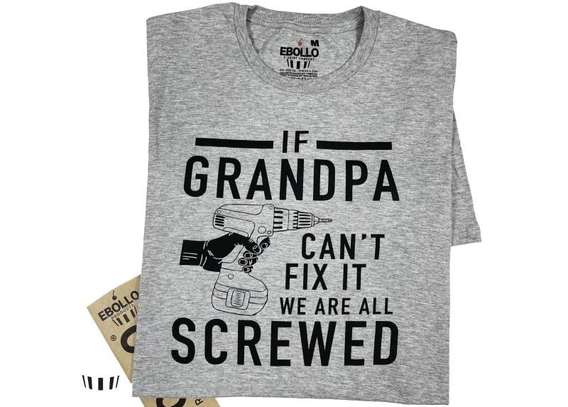Witziges Opa T-Shirt "If Grandpa Can't Fix It' von eBollo