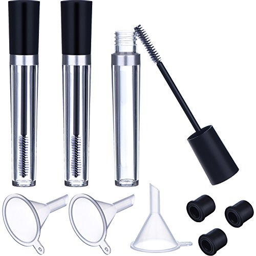 8ml Mascara Leerrohr mit Wimpertusche Stab Wimpern Creme Container Flasche, Kautschuk Einsatz, Trichter Set für Rizinusöl von EBOOT