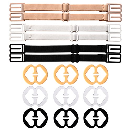 6 Stück Antirutsch BH Trägerhalter Elastische Verstellbare BH Träger Halter mit 9 Stück BH Klammer 6 Stück Antirutsch BH Trägerhalter Elastische Verstellbare BH Träger Halter mit 9 Stück BH Klammer von EBOOT