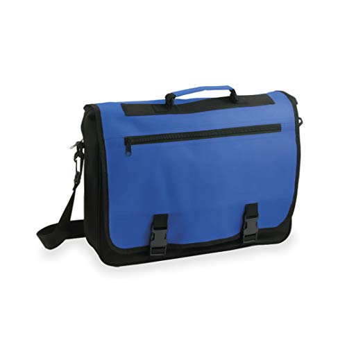 eBuyGB Unisex Schultertasche für Meetings Messenger Bag für Schule, Uni und Arbeit, blau/schwarz von eBuyGB