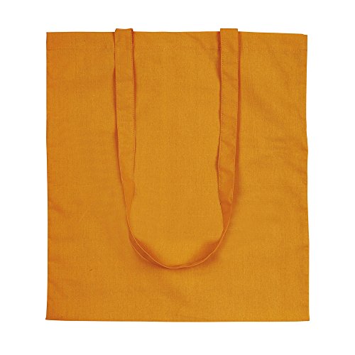 eBuyGB 10 Stück Einkaufstasche aus Baumwolle und Leinen 42 cm, Orange (Orange) - 1205810-10a von eBuyGB