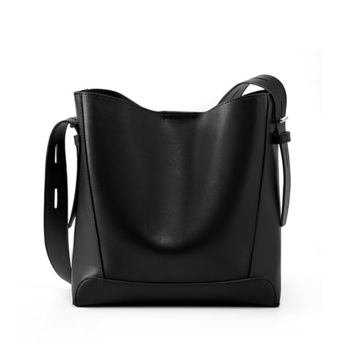 eLymwoo Damen-Umhängetasche aus echtem Leder, multifunktional, große Kapazität, Pendler, Schwarz eLymwoo Damen-Umhängetasche aus echtem Leder, multifunktional, große Kapazität, Pendler, Schwarz von eLymwoo
