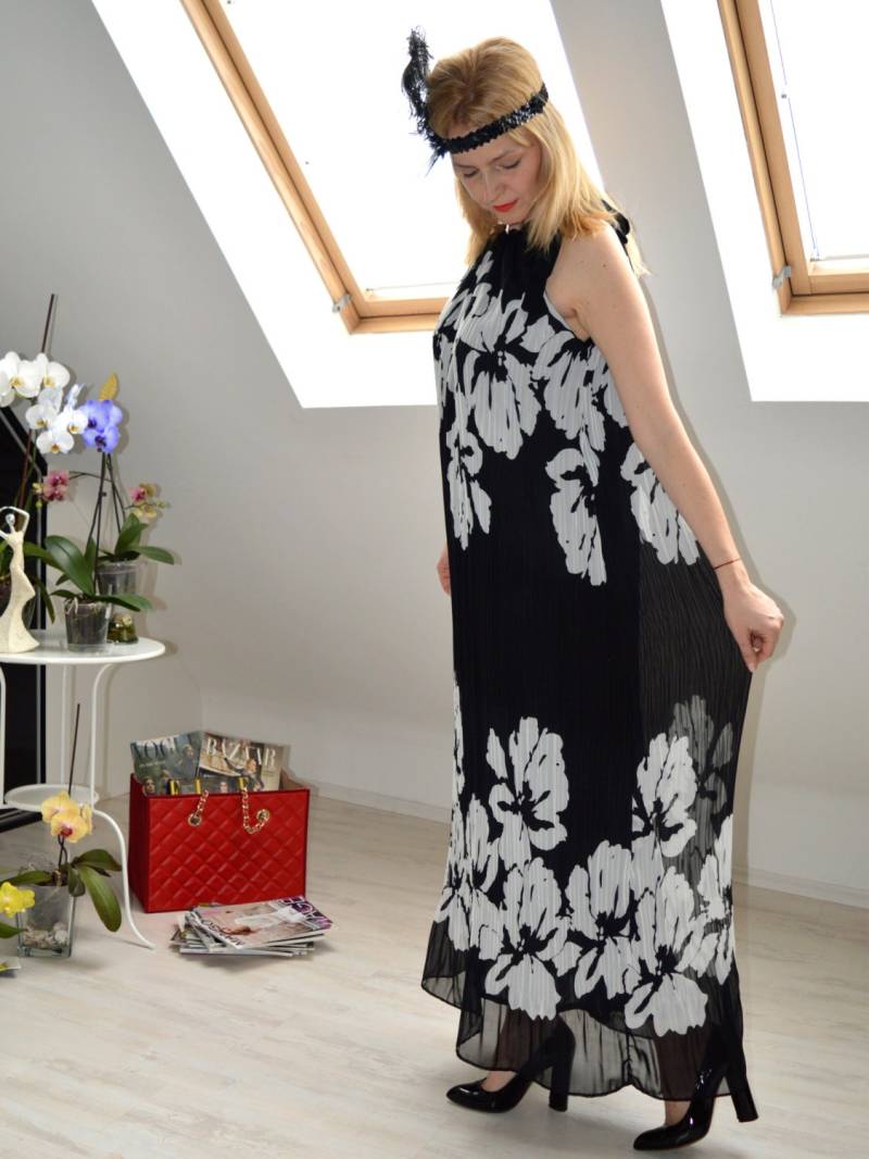 Elegantes Maxikleid, Langes Kleid Mit Blumenmuster, Brautjungfernkleid, Designer-Sommerkleid von eMODNO