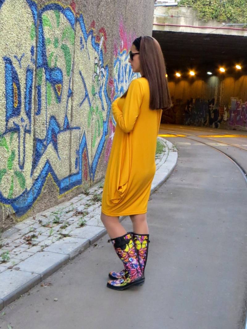 Schwangerschafts-Top, Tunika-Kleid, Plus Größe Tunika, Bluse Frauen, Damen Tops, Strickkleid Stoff von eMODNO