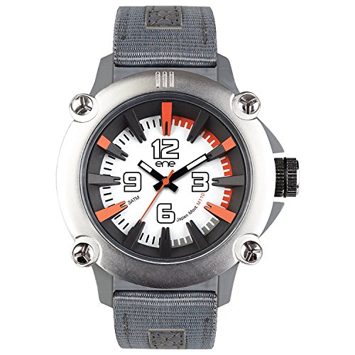 eNe Herren Analog Quarz Uhr mit Nylon Armband 640018118 von eNe