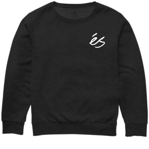 eS Mini Script Sweatshirt mit Rundhalsausschnitt, Schwarz, Schwarz, X-Large von éS