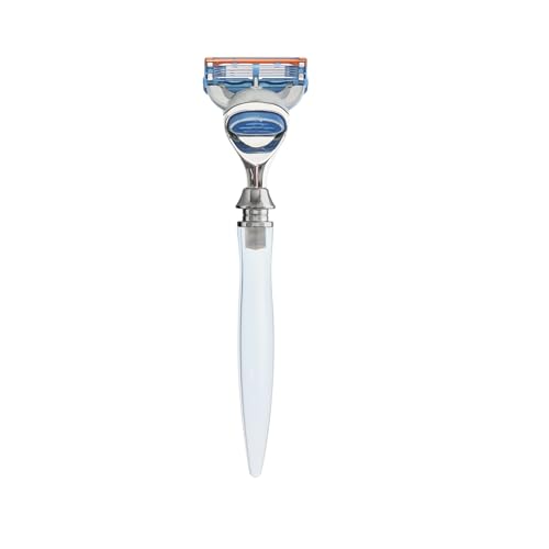 eShave 5 Blade Razor In Clear - Nickel / Clear Handle von eShave