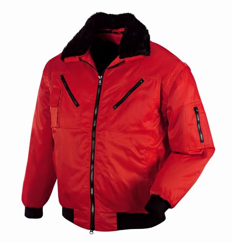 eXtreme Herren Pilotenjacke für Arbeit & Freizeit – Vielseitige Modelle mit 4-in-1 Funktion oder in Warnschutzfarben in Rot Größe 4XL von eXtreme