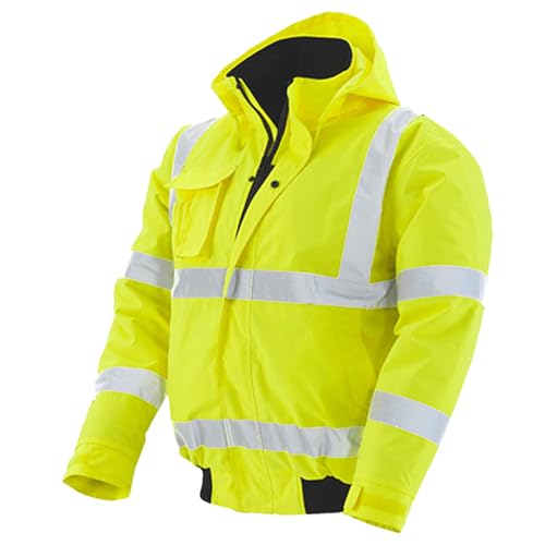 eXtreme Herren Pilotenjacke für Arbeit & Freizeit – Vielseitige Modelle mit 4-in-1 Funktion oder in Warnschutzfarben in Warngelb Größe XL von eXtreme