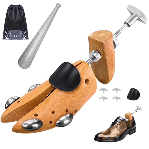 eachway Professioneller Schuhspanner aus Holz für Damen und Herren, 4-Wege-Schuhverbreiterung dehnt Länge und Breite aus, L für Damen (Größe 46-47), 1 Stück, L for Women (Size 10.5-13)1pcs von eachway
