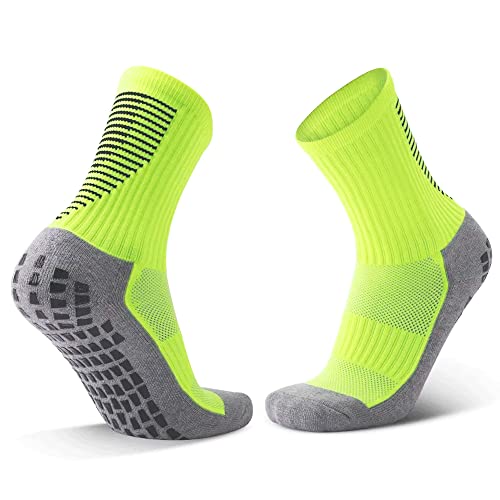 eaglefit Sportsocken, 5 Paar, neongelb/grau, unisex, antirutsch, Einheitsgröße 39-44 von eaglefit