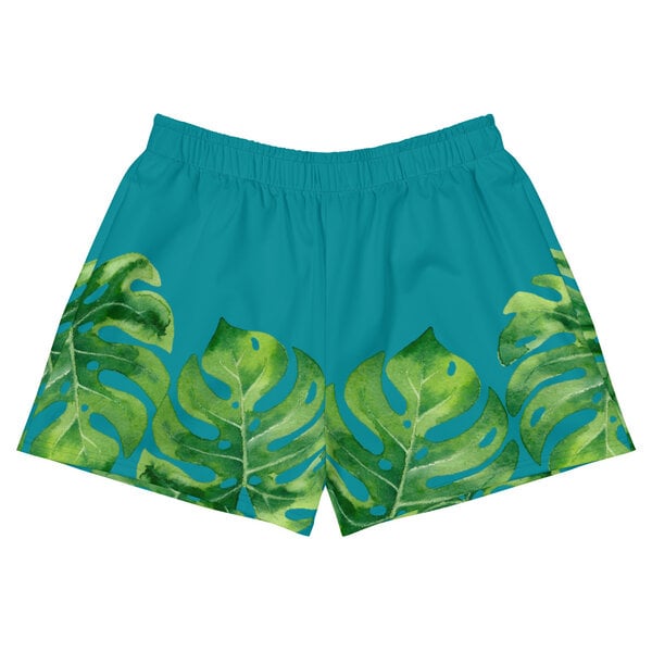 earlyfish recycelte Schwimm- und Sportshorts Monstera Petrol von earlyfish