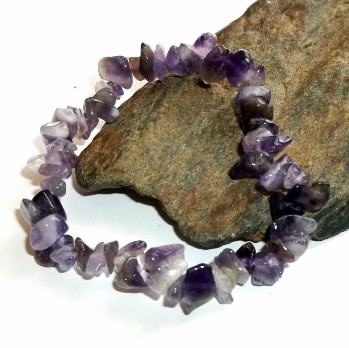 Amethyst Chip Stretch Armband Erdig #1332 Amethyst Chip Stretch Armband Erdig #1332 von earthegy
