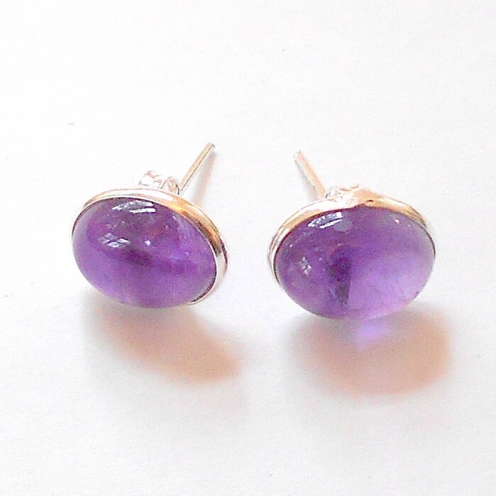 Amethyst Sterlingsilber Post Ohrringe Februar Birthstone Earthegy #149 von earthegy