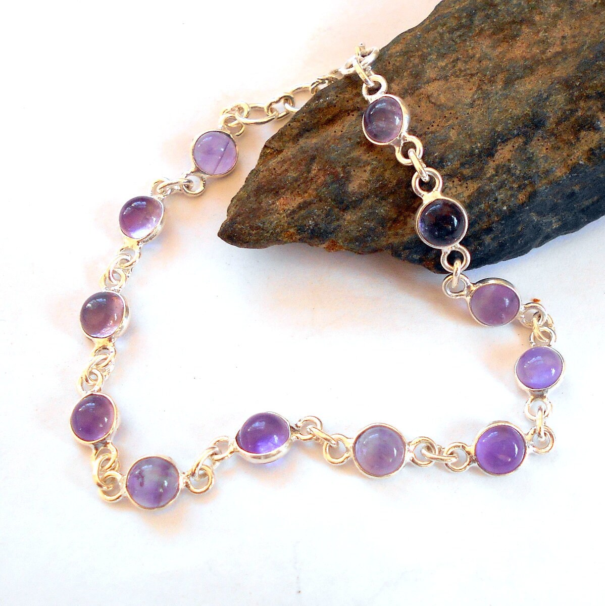 Amethyst Sterlingsilberarmband Earthegy #823 von earthegy