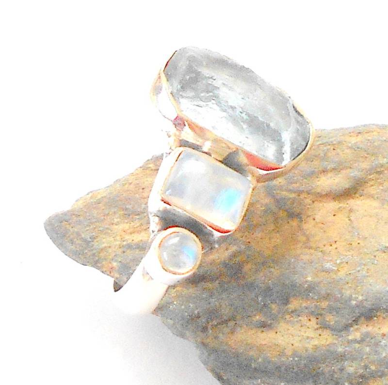 Aquamarin Sterling Silber Ring Größe 6 Erdig #3008 Aquamarin Sterling Silber Ring Größe 6 Erdig #3008 von earthegy