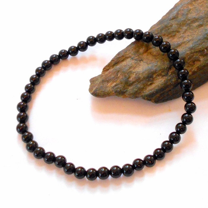 Black Onyx Stretch Armband Mini Earthegy #2672 von earthegy