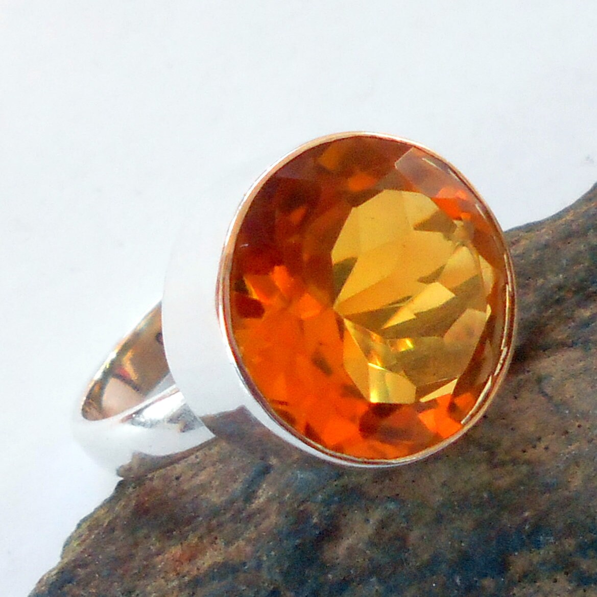 Citrin Sterlingsilber Ring Größe 6, 5 Earthegy #26 von earthegy