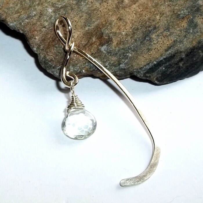 Grüne Amethyst Blatt Charme Edelstein Anhänger Silber Energie Earthegie #1410 von earthegy