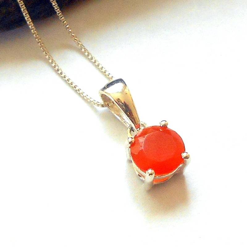 Karneol Halskette Aus 925Er Silber Mit #3150 von earthegy