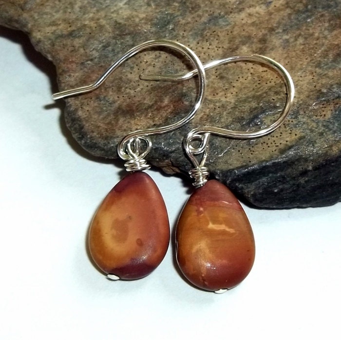 Picasso Jaspis Tropfen Edelstein Ohrringe Sterlingsilber Energie Earthegy #929-2 Picasso Jaspis Tropfen Edelstein Ohrringe Sterlingsilber Energie Earthegy #929-2 von earthegy