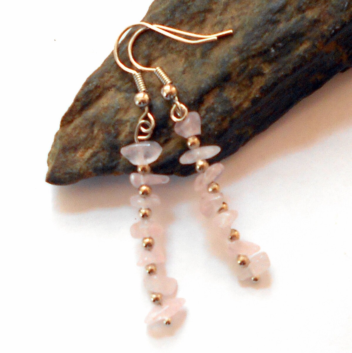 Rosenquarz Chip Earrings Earthegy #78 Rosenquarz Chip Earrings Earthegy #78 von earthegy