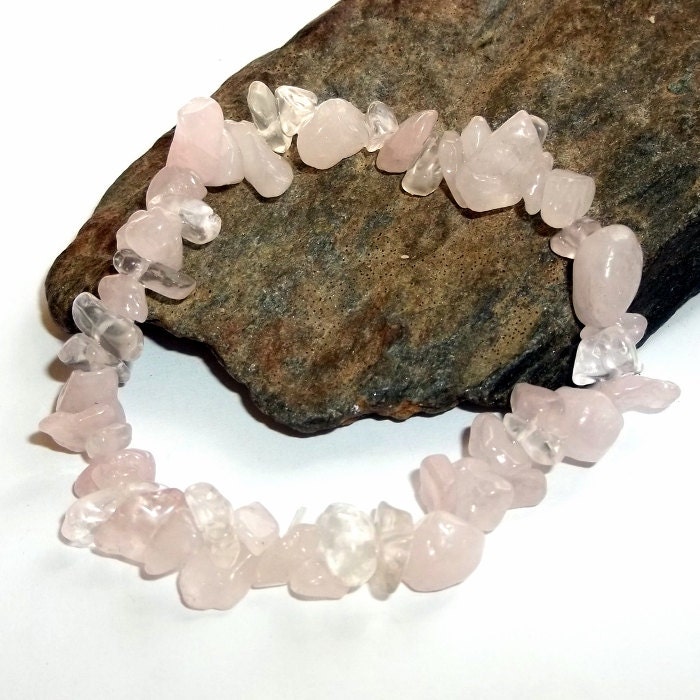 Rosenquarz-Chip-stretch-Armband Earthegy #1330 Rosenquarz-Chip-stretch-Armband Earthegy #1330 von earthegy