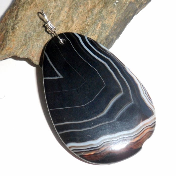 Schwarz Und Weiß Achat Anhänger 7 Earthegy #2342 Schwarz Und Weiß Achat Anhänger 7 Earthegy #2342 von earthegy