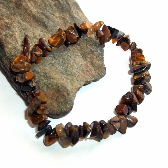 Tigers Eye Chip Stretch Armband Verstellbare Ohrthegie #1324 Tigers Eye Chip Stretch Armband Verstellbare Ohrthegie #1324 von earthegy