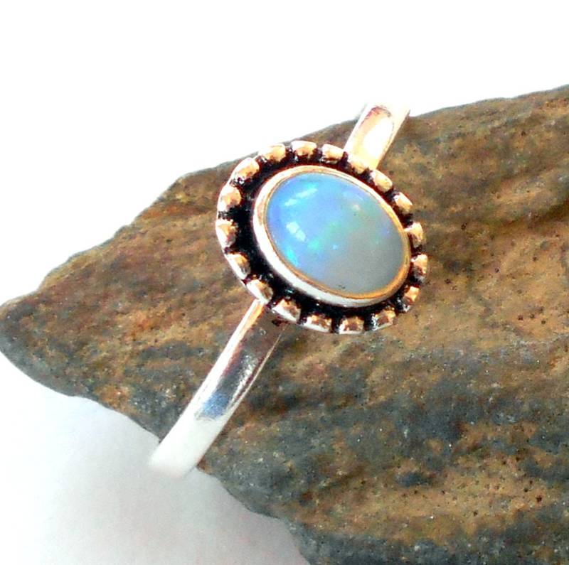 Welo Opal Sterlingsilber Ring Größe 9 Earthegy #33 von earthegy