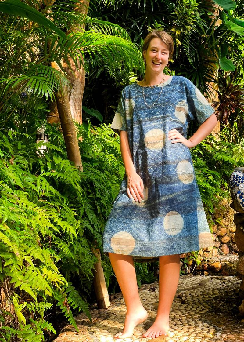 Loses Maxikleid, Indigokleid, Lose Maxikleider, Maxikleid Plus Größe, Übergroßes Kleid, Mondkleid, Kaftankleid, Langes, Langes Kleid Xl von earthernwear