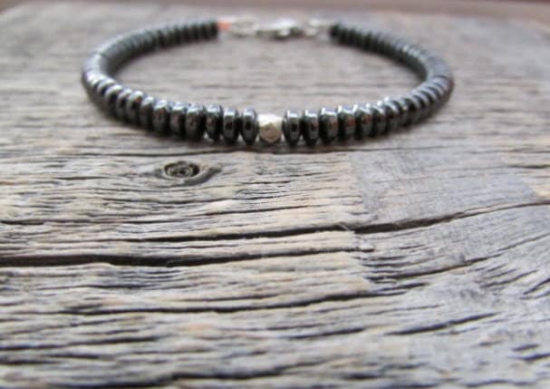 Armbänder Für Männer, Hämatit Armband, Armband 4mm, 6-9 Inch, Stapel Männer Perlenarmband, Schmuck, Geschenk, Geschenke Für Armbänder Für Männer, Hämatit Armband, Armband 4mm, 6-9 Inch, Stapel Männer Perlenarmband, Schmuck, Geschenk, Geschenke Für von earthwatersol