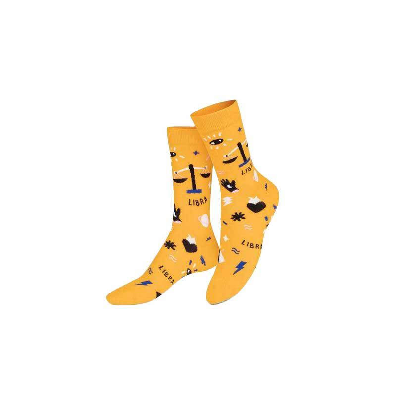 eat my socks - Socken - Sternzeichen Waage gelb - Gr. - OS von eat my socks