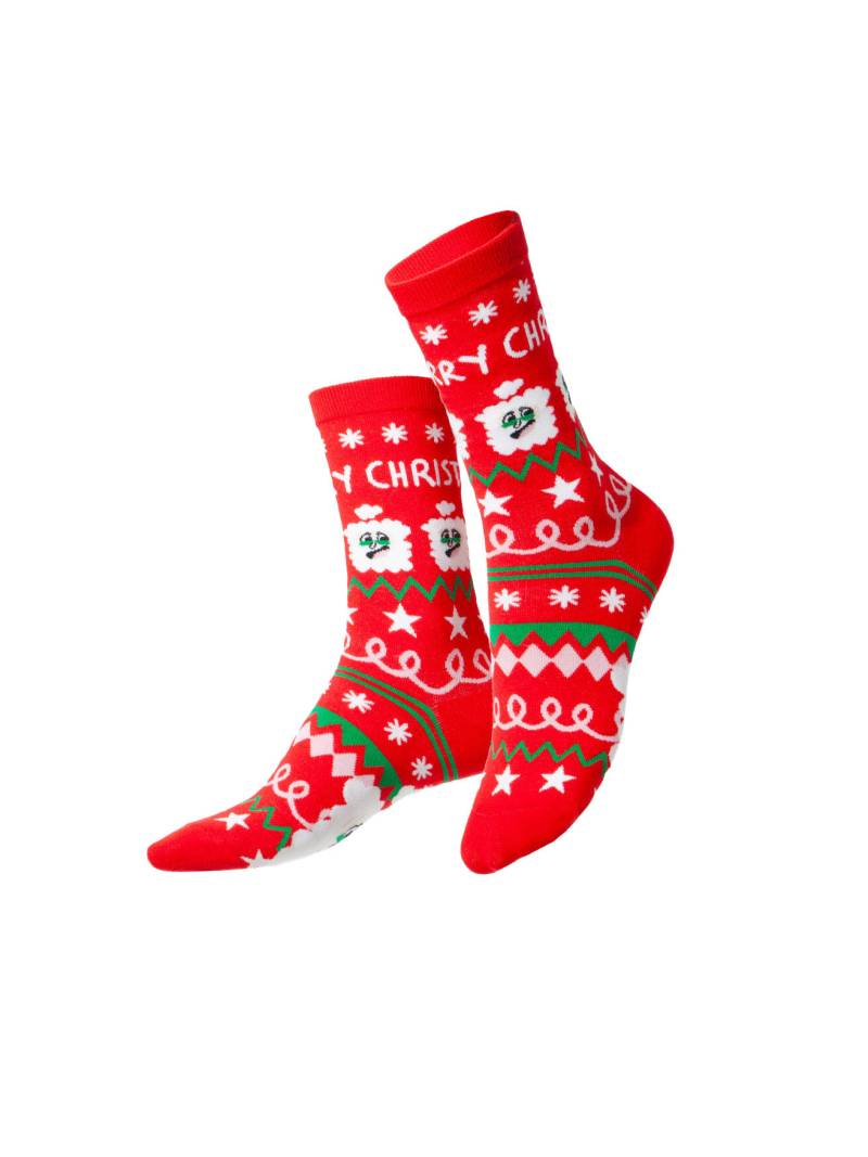 eat my socks - Socken - Xmas rot - Gr. - OS von eat my socks